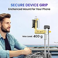 Portronics Mobot Clip – Yellow 360° Phone Stand offers versatile viewing angles with its adjustable design. Perfect for hands-free video calls, streaming, and more. Compact and portable for easy use.