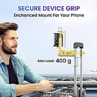 Portronics Mobot Clip Mobile Holder with 360° Adjustable Angles, Light Weight, Pocket Friendly, Mobile Stand for Table