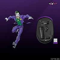 ZEBRONICS DC Joker Edition Jaguar Silent Wireless Mouse for Computer, Laptop with 1600 DPI max, Switch Control, Power ON/Off, Plug & Play Usage, 2.4GHz Nano Receiver and Lightweight