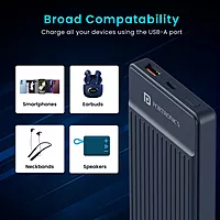 POR 2250 Luxcell B 12 10K Power Bank – 10000mAh | 12W Charging | USB & Type-C Input & Output | Black