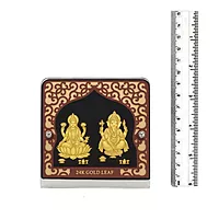 Glass Lakshmi Tabletop Ganesh Murti Idol Frame|Laxmi Ganesha Photo|Temple, Table Decor, Wall Home Decoration