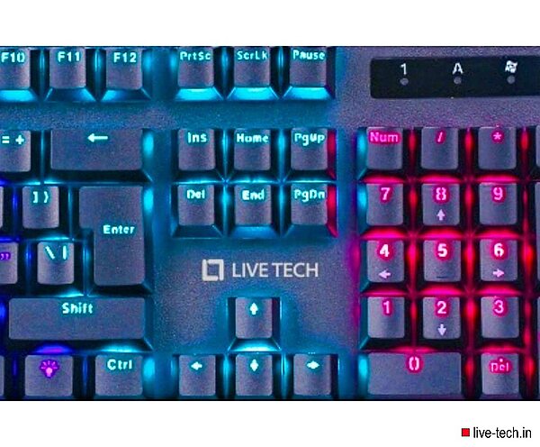Live Tech KB 08 Mechanical Keyboard – RGB Backlit features customizable lighting, tactile switches for enhanced typing experience, and durable design. Perfect for gamers and typists alike!