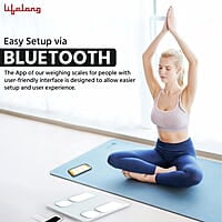 Lifelong 8 electrode Smart Body Fat Scale With weight display and Bmi on handle