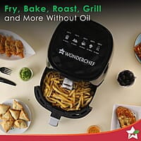 Wonderchef Prato Manual Air Fryer for Home & Kitchen with 5 Pre-set Menu 3.8 Litres Non-stick Basket