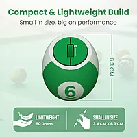 Portronics ToadPlay Billiard Mini Wireless Mouse – Dual Mode BT & 2.4GHz| Green | 1 Year Warranty