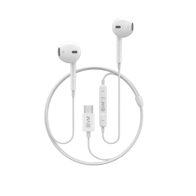EVM HF-06 Type C Wired Earphone - White