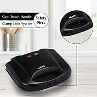 Agaro 750 watt Elegant Sandwich Maker, with Non-Stick Fixed Plates