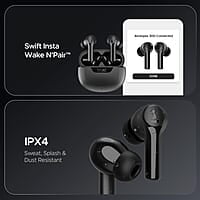 boAt Newly Launched Airdopes 300 Premium Truly Wireless in-Ear Earbuds with 4 Mics AI-ENx Spatial Audio, 50HRS Playtime, Multipoint Connection, ASAP Charge, Hearables App Support