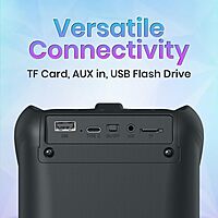 Portronics POR 2735 Apollo One 20W Bluetooth Speaker – BT 5.3  Wireless Karaoke Mic  RGB  Black