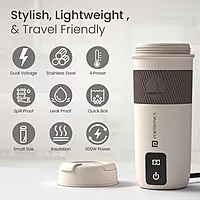 Portronics Thermosip Travel Kettle – 400ml Electric, compact design, quick boiling, perfect for travel, keeps beverages hot, lightweight, easy to use, ideal for tea, coffee, and soups on the go.