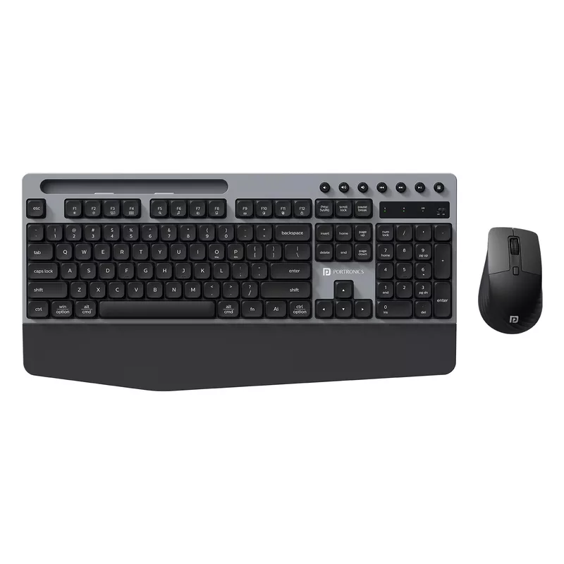 Portronics Key 10 Wireless Keyboard & Mouse Combo – Numeric Pad | Black | 1 Year Warranty