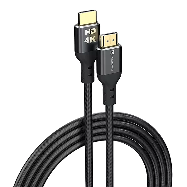 Portronics Konnect Stream – 10M HDMI Cable, supports 4K@60Hz, ideal for high-definition video and audio transmission, durable design, perfect for home theater and gaming setups.