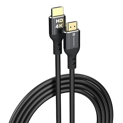 Portronics Konnect Stream 4K@60Hz HDMI to HDMI Cable, Flexible Premium 10M Length with Support eARC and Compatible with Smart HDTV, Laptop, Monitor, Projector, eARC enable Soundbar(Grey) Portronics Konnect Stream 4K@60Hz HDMI to HDMI Cable, Flexible Premium 10M Length with Support eARC and Compatible with Smart HDTV, Laptop, Monitor, Projector, eARC enable Soundbar(Grey)