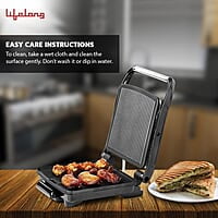 Lifelong LLTG01 Electric Tandoor Grill/Sandwich Maker 1500W with Non-Stick Plates, Variable Heat control for Toasting and Grilling