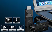 uPort HDMI Extender – 120M Long Range, supports 1080p resolution, ideal for long-distance connections, plug-and-play setup, perfect for home theater or professional AV installations.