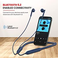 Portronics Harmonics Z5 Bluetooth In-Ear Headset -Dual EQ Mode, Type-C | 33Hrs Play | Blue