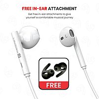 Portronics Harmonics Z5 – Bluetooth Headset, 33Hrs Playtime, Crisp Sound, Comfortable Fit, Sleek Design, Ideal for Music & Calls, Easy Controls, Lightweight, Perfect for Daily Use, White Color.