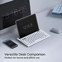 Portronics Bubble Dock Wireless Keyboard – Dual Connectivity 2.4GHz RF & Bluetooth 5.3 | Multi-Device Pairing | Built-in Tablet Holder | Rechargeable Battery