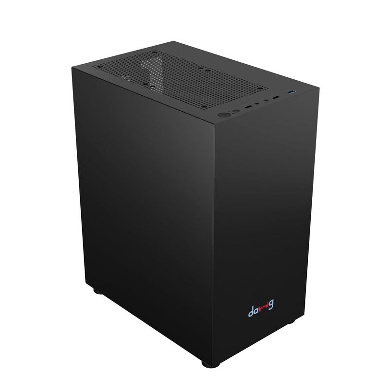 Dawg V110 M-ATX Mini Tower Case – Compact PC Cabinet | Mid Tower | Black