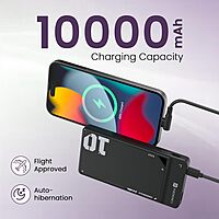 POR 2810 Luxcell UNO 10 Power Bank – 10000mAh | 22.5W PD Input & Output | Mach USB | Black