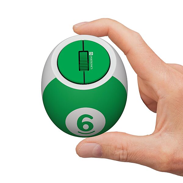 Portronics ToadPlay Billiard Mini Wireless Mouse – Dual Mode BT & 2.4GHz| Green | 1 Year Warranty