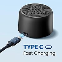 Portronics 312 PICO Mini BT Speaker – 5W | Bluetooth v5.3 | Type-C | Black | 1 Year Warranty
