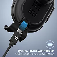 Portronics Charge Clamp 4 Wireless Car Charger – 15W Fast Charging | Black | 1 Year Warranty