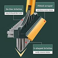 Bathroom Cleaning Brush with Wiper