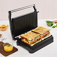 Borosil Meta Prime Grill Sandwich Maker Grill (Silver, Black)
