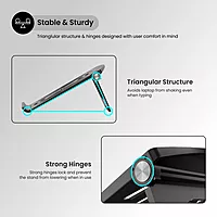 Portronics Hexa 5 Laptop Stand – Foldable, Adjustable Height, Portable
