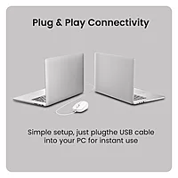 POR 2222 Toad 102 Wired Mouse – 1200 DPI | 1.25M USB Cable | White | 1 Year Warranty