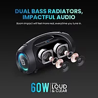 Portronics Dash 12 POR 1583 Bluetooth Speaker – 60W  Wireless Mic  TWS  RGB  Black