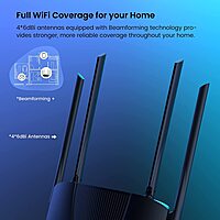 Tenda RX9 Pro AX3000 WiFi 6 Gigabit Dual Band Wireless Router, 1.6GHz Dual-Core Chip, Design for Gaming, 4K/8K, Easy App Setup (Black) Tenda RX9 Pro AX3000 WiFi 6 Gigabit Dual Band Wireless Router, 1.6GHz Dual-Core Chip, Design for Gaming, 4K/8K, Easy App Setup (Black)