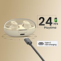 Portronics Twins S16 – TWS Earbuds, 24H Playtime, Beige. Enjoy seamless connectivity, superior sound quality, and a stylish design. Perfect for music lovers and on-the-go lifestyles.
