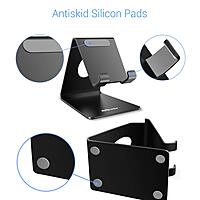Portronics MODESK Mobile Holder – Durable Metal, Anti-Skid Design, Adjustable Angle, Perfect for Hands-Free Viewing, Compatible with All Smartphones, Ideal for Home & Office Use, Compact & Portable.