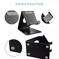 Portronics MODESK Universal Mobile Holder Stand – Metal Body | Lightweight | Black