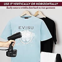 Borosil Handheld Digital Garment Steamer, Horizontal & Vertical Use, 1600W Fast Heating, Steam Nozzle, 200 ml Water Tank, Detachable Fabric Brush, Lint Brush, for Silk, Nylon, Rayon, Wool, Cotton