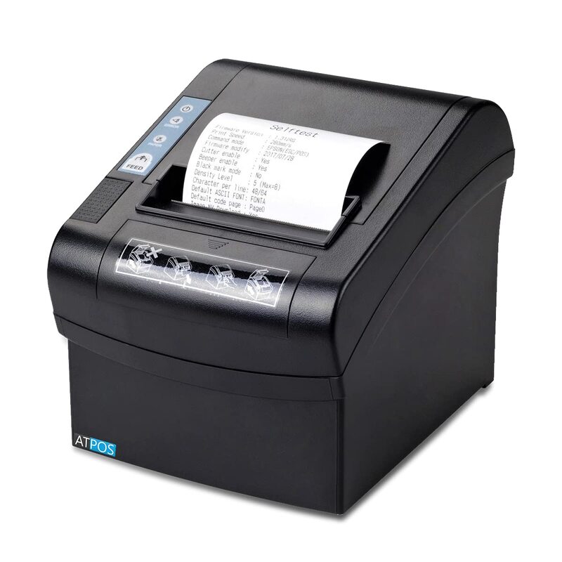 Atpos AT-502 80mm 3 Inch Thermal Receipt Printer (USB+LAN) | Auto Cutter Rated