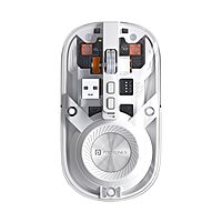 Portronics Toad 8 Transparent Wireless Mouse – Dual Mode BT & 2.4GHz | White | 1 Year Warranty