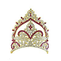God Ornament God,Goddess Red Stone Crown(or) kireedam