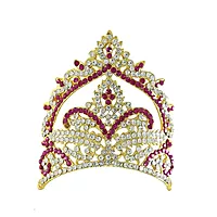 God Ornament God,Goddess Red Stone Crown(or) kireedam