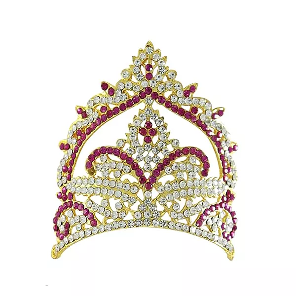 God Ornament God,Goddess Red Stone Crown(or) kireedam