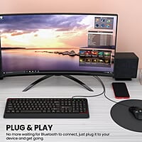 Portronics Ki-Pad USB Wired Keyboard with 104 Keys, 12 Fn Shortcut Keys, Rupee Symbol (₹) Key, 1.5 m Long Cable, 10 Million Keystrokes Long Life for PC, Laptop & USB-Supported Devices