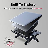 Portronics Hexa 33 Laptop Stand – Adjustable Height & Phone Holder
