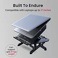Portronics Hexa 33 Laptop Stand – Adjustable Height & Phone Holder
