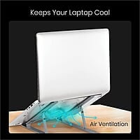 Portronics My Buddy K2 Portable Laptop stand with 7 Adjustable Level, Ergonomic Design, Multifunctional for All Laptops