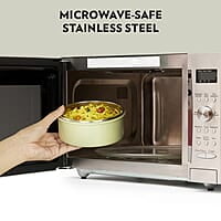 Borosil Glory Green Stainless Steel Lunchbox with Bag | 3 pcs Container Set (280 ml Each) | Microwavable Tiffin