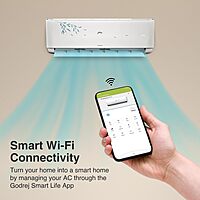 Godrej 1.5 Ton 3 Star, Wi-Fi, 5 Years Comprehensive Warranty, 5-In-1 Convertible Cooling Inverter Art Studio Split AC