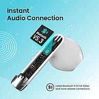 Portronics Twins S9 – TWS Earbuds, 30H Playtime, Digital Display, Bluetooth 5.0, Touch Control, Noise Isolation, Comfortable Fit, White Color, Perfect for Music & Calls, Lightweight Design.