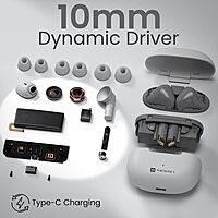 Portronics Twins 32 – TWS Earbuds, 30H Playtime, White. Enjoy seamless connectivity, superior sound quality, and a sleek design. Perfect for music lovers and on-the-go lifestyles.